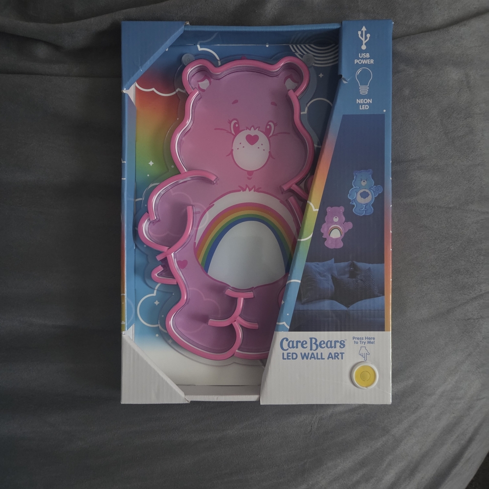 Care Bears Pink LED Wall Art